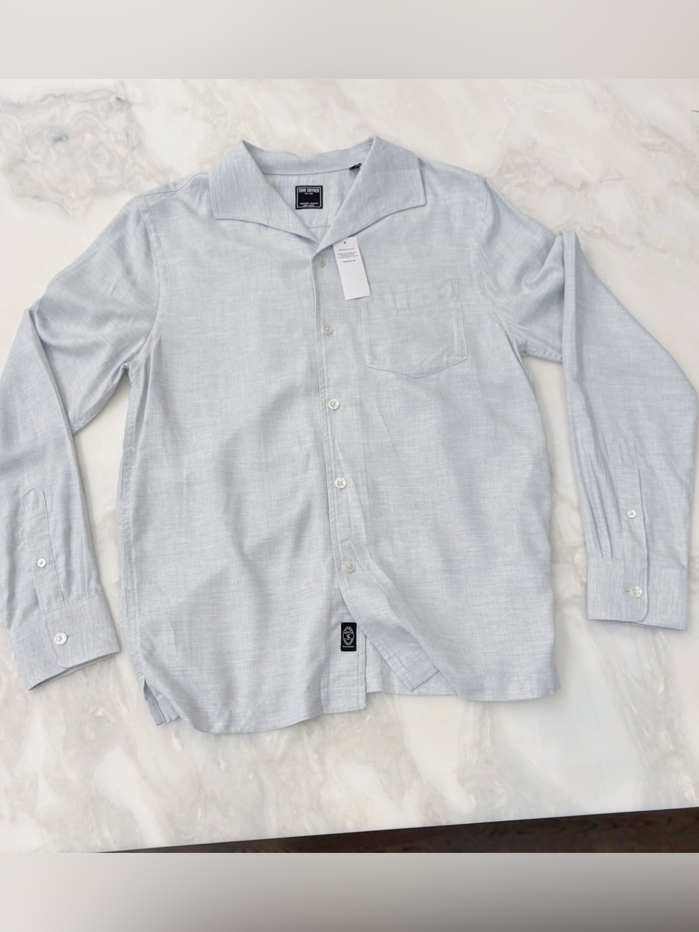 Todd Snyder Men’s Miami Collar Shirt Size XS Blue New Viscose Button Down